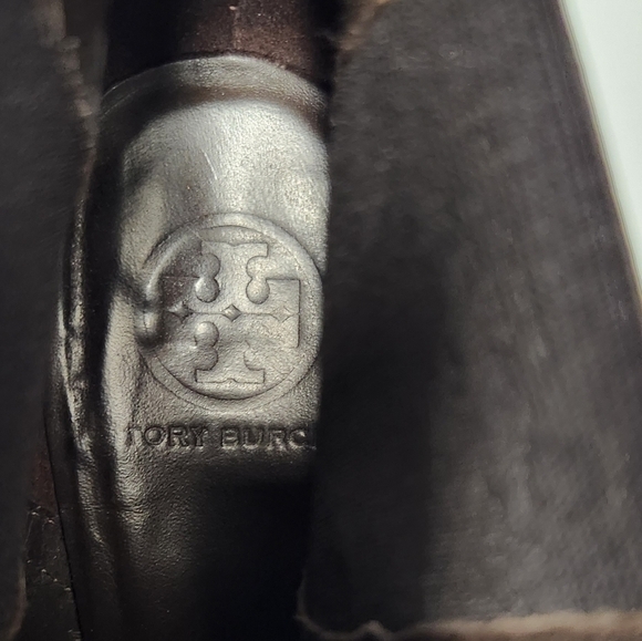 Tory Burch Adrienne Suede Wedge Ankle Booties in‎ Brown - Picture 11 of 13